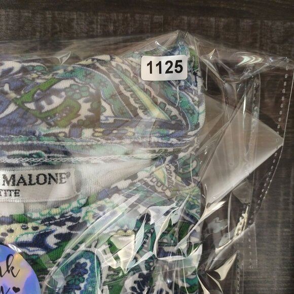 Rebecca Malone Petite Paisley Print T-Shirt PL Cotton/Polyester Blend Multicolor - Picture 9 of 9